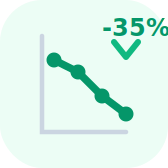 Réduction de 35% de la conso